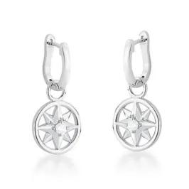 ARGOLA COM PINGENTE REDONDO DE ESTRELA RODIO