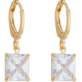 ARGOLA PENDENTE QUADRADO ZIRCONIA