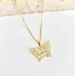 BORBOLETA  ZIRCONIA BAGUETE