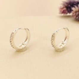 ARGOLA 1 FILEIRA ZIRCONIA TEXTURIZADA