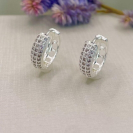 ARGOLA 3 FILEIRAS ZIRCONIA