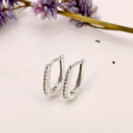 ARGOLA OVAL ZIRCONIA G PRATA