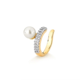 PIERCING COM ZIRCÔNIAS E PEROLA