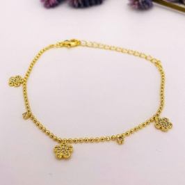 PULSEIRA ELOS ACGATADOS FLOR ESPAÇADA