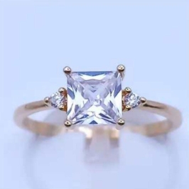 ANEL SOLITARIA QUADRADO