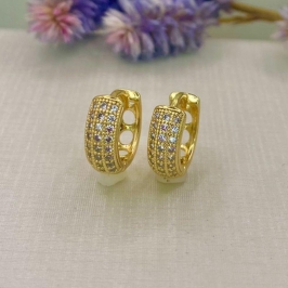 ARGOLA 3 FILEIRAS ZIRCONIA