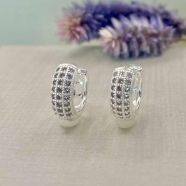 ARGOLA 3 FILEIRAS ZIRCONIA