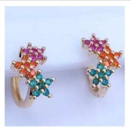 ARGOLA FLORES ZIRCONIA COLORIDA