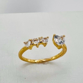 ANEL 4 CORACOES ZIRCONIA