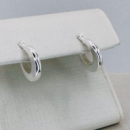 ARGOLA OVAL GROSSA CHAPADA FECHO ITALIANO