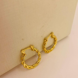 ARGOLA TORCIDA CHAPADA FECHO ITALIANO