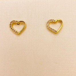 BRINCO CORAÇAO LISO E ZIRCONIA