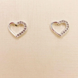 BRINCO CORAÇAO LISO E ZIRCONIA