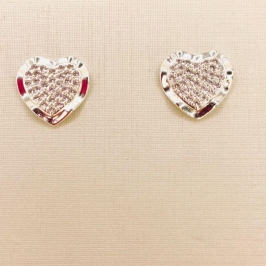 BRINCO CORAÇAO ZIRCONIA MARTELADO