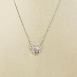 COLAR CORAÇAO ZIRCONIA