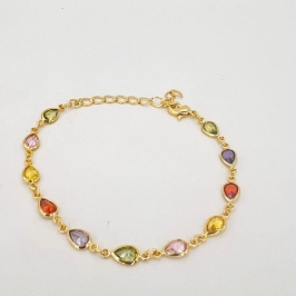 PULSEIRA ZIRCONIA COLORIDA GOTA