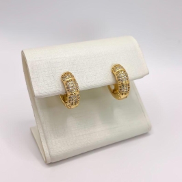 BRINCO ARGOLA ZIRCONIA CRAVEJADO