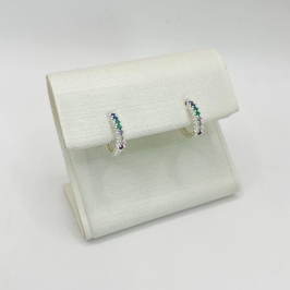 BRINCO MEIO CRAVEJADO COLORIDO