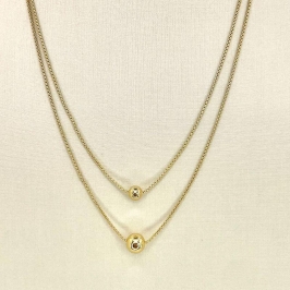 COLAR DUPLO BOLA LISA