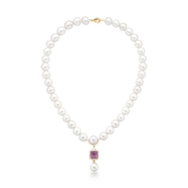 COLAR PEROLA SHELL PINGENTE