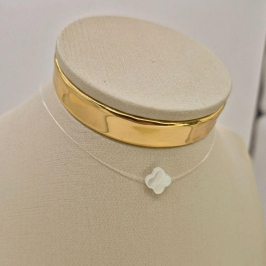 CHOKER NYLON TREVO MADRE PEROLA