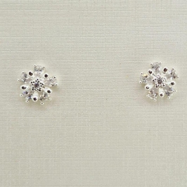 BRINCO FLOR COM ZIRCONIA