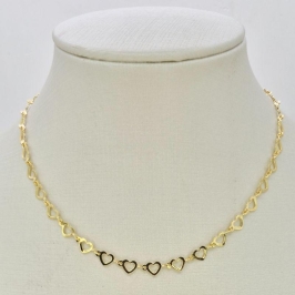 COLAR CORACOES VAZADOS