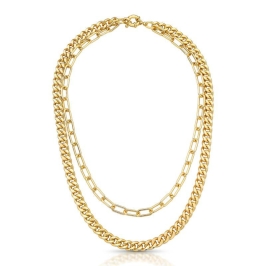 COLAR DUPLO ELO GRUMET E CARTIER