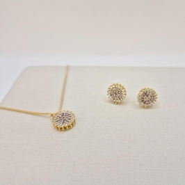 CONJUNTO CIRCULO ZIRCONIA LILAS