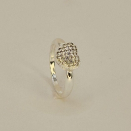 ANEL CORACAO CRAVEJADO