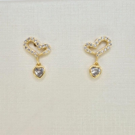 BRINCO CORACAO CRAVEJADO E PONTO DE LUZ