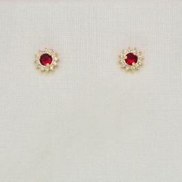 BRINCO PEDRA VERMELHA