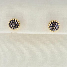 BRINCO REDONDO ZIRCONIA SAFIRA