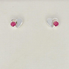 CORACAO COM PEDRA ROSA