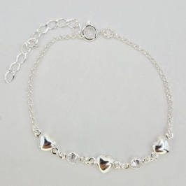 PULSEIRA TRES CORACOES CRAVEJADA