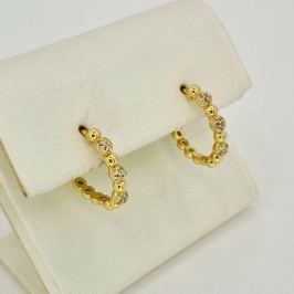 ARGOLA BOLINHAS COM FLORES