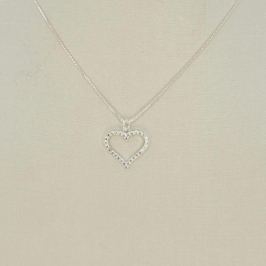 COLAR CORACAO CRAVEJADO VAZADO