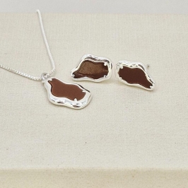 CONJUNTO ORGANICO MARROM