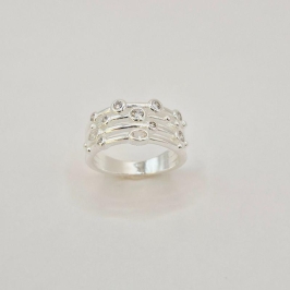 ANEL 4 AROS COM PONTOS DE LUZ