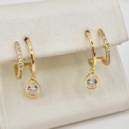 ARGOLA ARO DUPLO CRAVEJAD0 PONTO DE LUZ