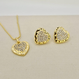 CONJUNTO CORACAO CRAVEJADO