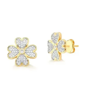 BRINCO FLOR APLIQUE RODIO