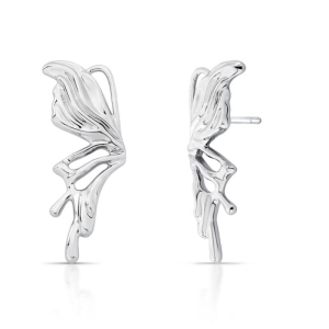 BRINCO EAR CUFF MEIA BORBOLETA RODIO