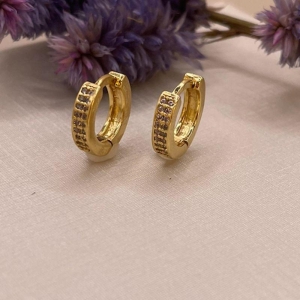 ARGOLA DUPLA ZIRCONIA