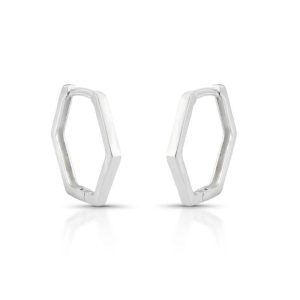 ARGOLA HEXAGONAL G PRATA