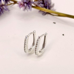 ARGOLA OVAL ZIRCONIA G PRATA