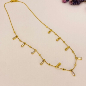 COLAR ZIRCONIA BAGUETE ESPAÇADA