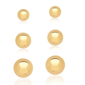 TRIO BRINCO BOLINHA LISO