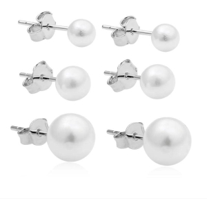 TRIO BRINCO BOLINHA PRATA