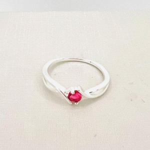 ANEL RUBI ENTRELACADO